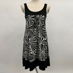 Maggy London Women's Dress Size 4 Black White Multicolor Sleeveless
